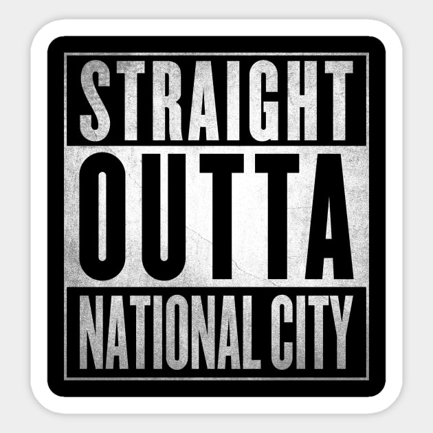 Straight Outta National City Sticker by fenixlaw